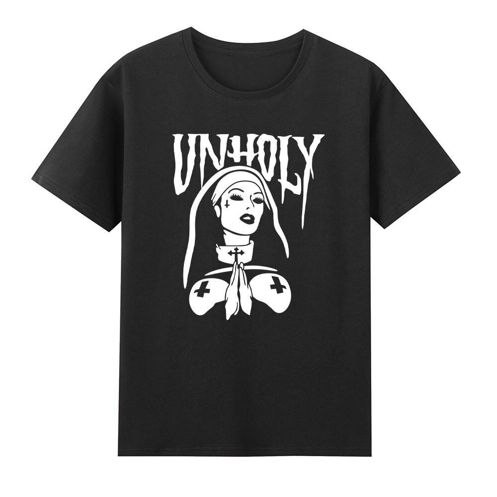 Unholy Bad Nun Funny Religion Occult Gothic Evil Satanic Nun TShirt