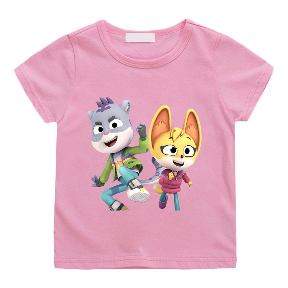 The Creature Cases Cartoon Print Children's T-shirts Cotton Short Sleeve 2-12Y Boys Girls Tees Casual Crew Neck Tops for Summer