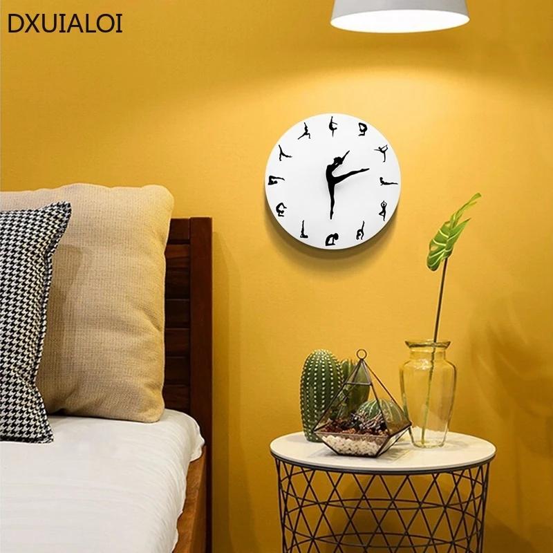 1pcs Clock Ballet Dancer Ballerina Acrobatics Table 30x30cm As a Gift Wall Clock Modern Design Children's Room Decoration