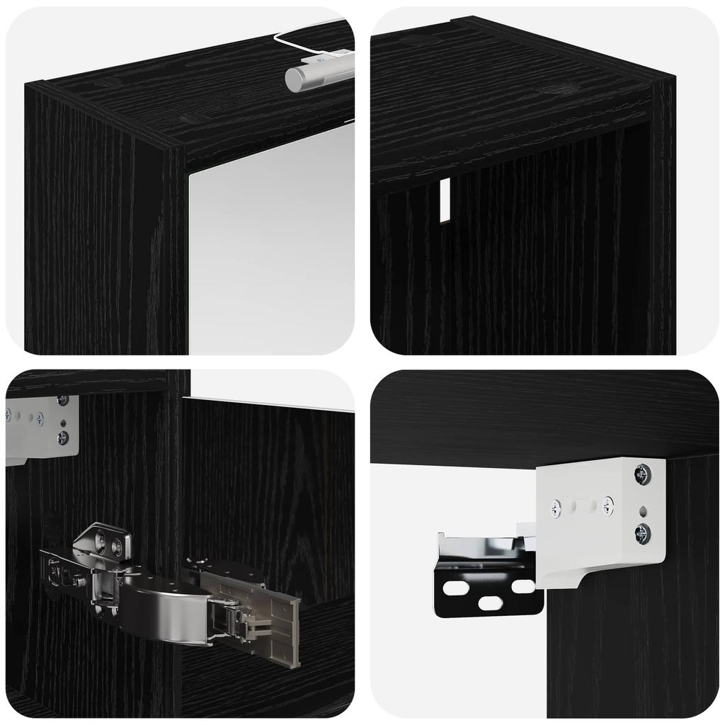 Bathroom Cabinet Set 3 Pcs 126 X 16 X 62.5 Cm Engineered Wood