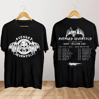 Avenged Sevenfold 2024 Life Is But A Dream Tour *2side T Shirt Black Cotton Tee