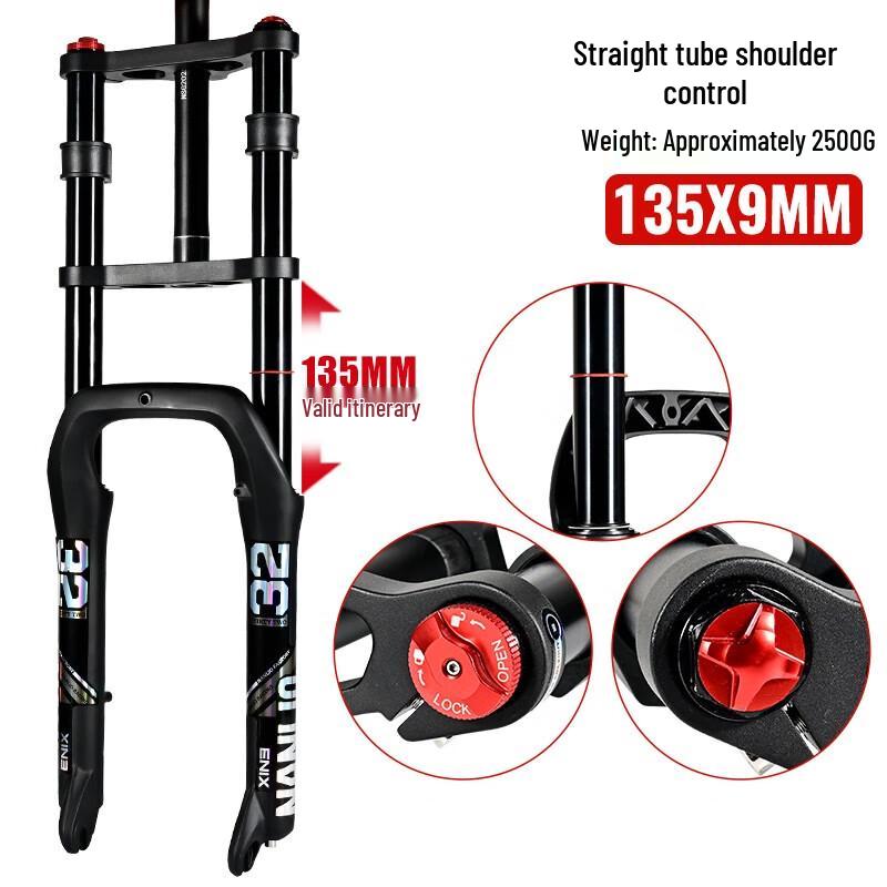 GEETHA 26-inch Double Shoulder Air Suspension Fat Bike Front Fork