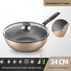 Wutuo 34CM Honeycomb Non-stick Wok with Lid