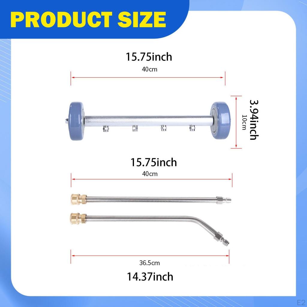 Hochdruckreiniger Unterbodenreiniger Set Aufsatz, 4000PSI Unterboden Auto Wäsche Wasserbesen