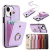 Applicable to iphone15 crossbody organ ring card bag mobile phone case 15pro multi-card all-inclusive bracket case