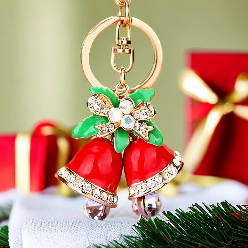 Rope Red Elegant Keychain With Classic Christmas Bell Unique Gift For Any Celebration