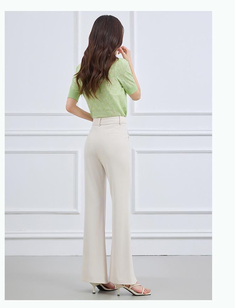 Summer High-Waisted Slimming Fashion Slit Slightly Flared Pants