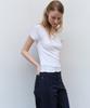 THERYE Shirring 2Way T-Shirt(White)