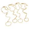 European and American personalized fashion round small zircon plated 18K gold stainless steel bracelet light luxury versatile hand jewelry women