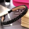 Handmade Beaded Hairband Hair Hoops for Women Wide 4 Rows Crystal Sweet Headband Party Headwear Wedding Hair Accessories Jewelry