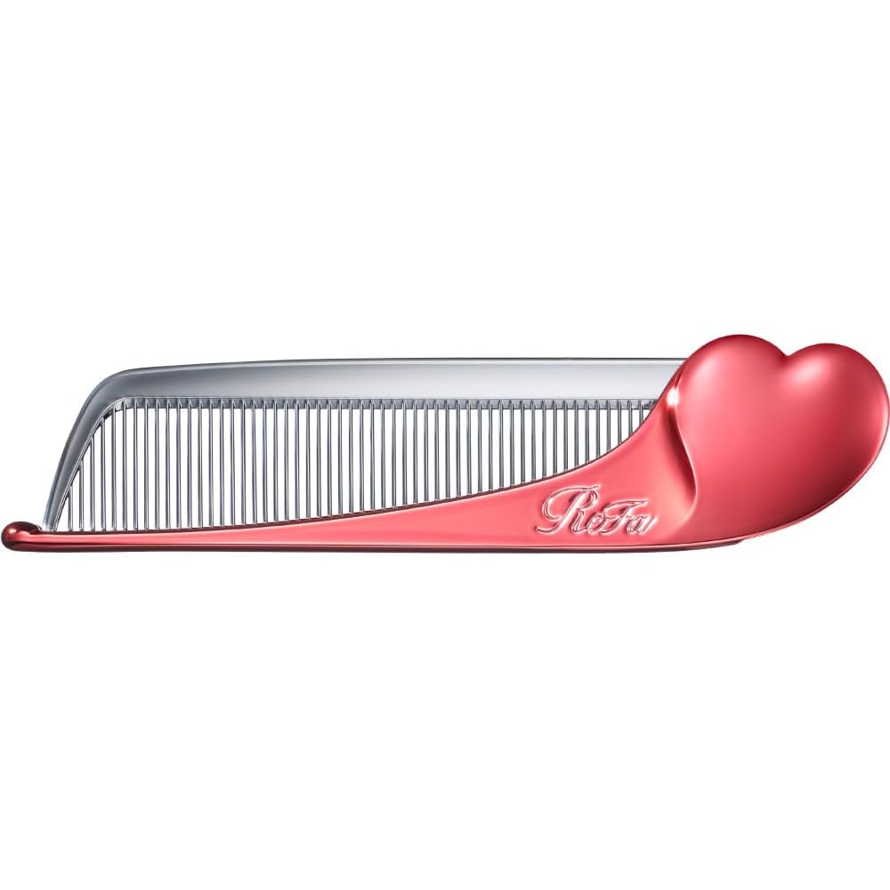 ReFa HEART COMB Aira Shine Red Hair Styling Tool, Lightweight, Ergonomic Design