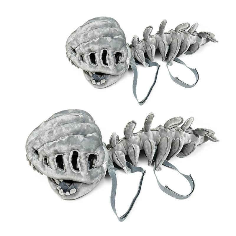 Wearable Pet Costume Headpiece with a 3D Prehistoric Skull-and-Spine Look for Seasonal and Themed Costuming