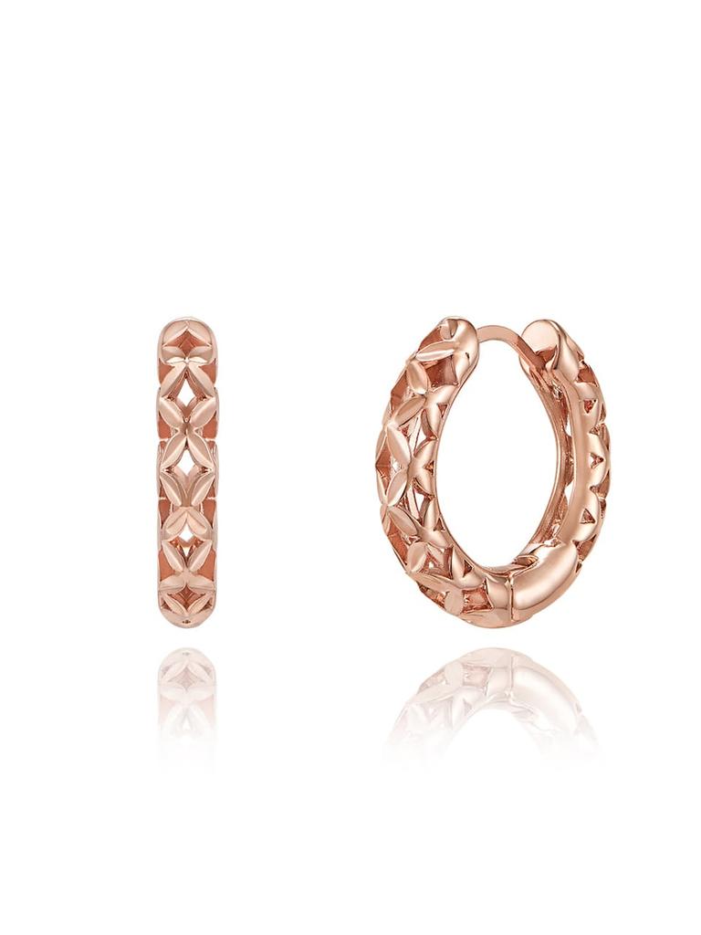 14K Mesh Volume One-Touch Earrings (Gold Pin) ELGPEE441