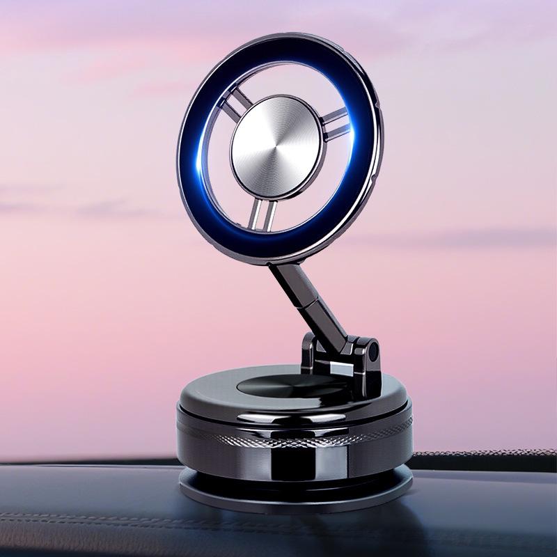 2026 All-Metal Magnetic Car Phone Holder with Vacuum Suction