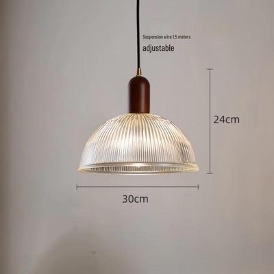 Oeny Halbkreisförmige Glas-Pendelleuchte im japanischen Stil
