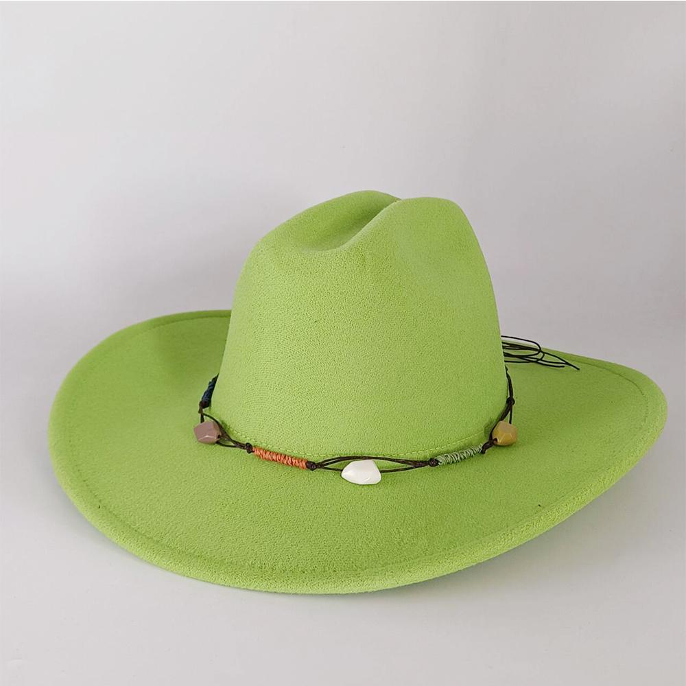 Cowboy fedora hat for men and women western cowboy las vegas nashville party hat wide brim riding hat new Cowboy hat M56-58CM