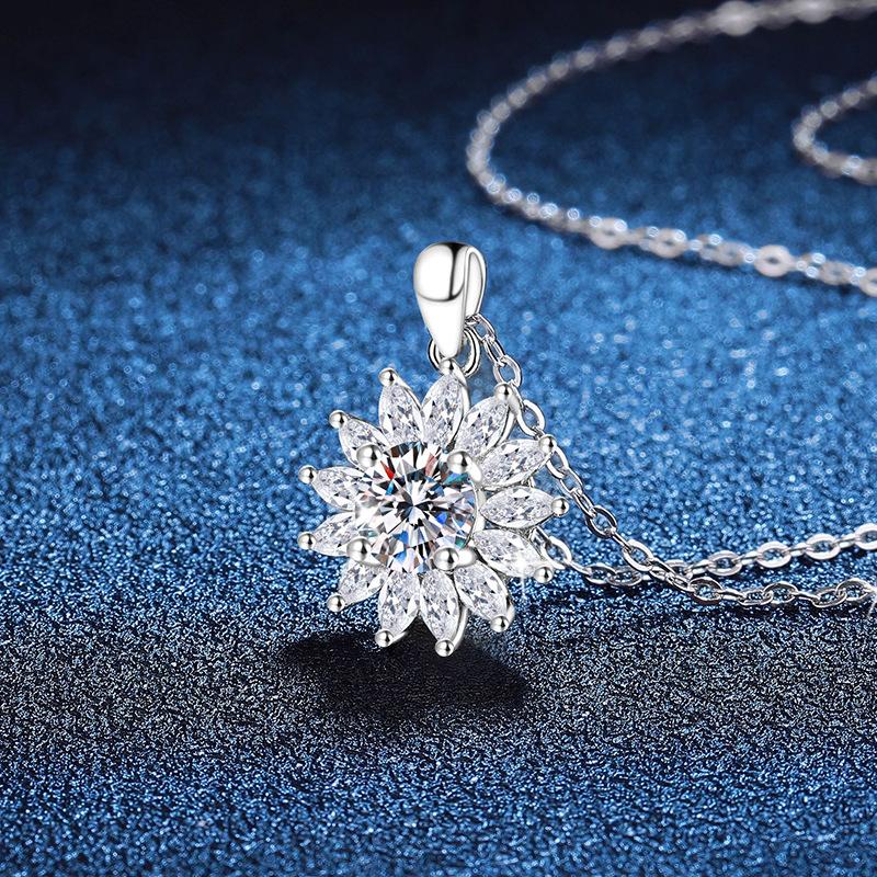 925 Sterling Silver Necklace For Women Zircom With Lab Diamond Jewelry Wedding Pendant White Gold PlatedGood product