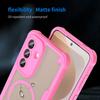 For Samsung Galaxy S26 Magnetic Case Dual Color Line Leather Coated PC + TPU Phone Cover
