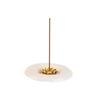 Ceramic White Lotus Alloy Incense Holder for Home Use - Suitable for Stick and Sandalwood Incense