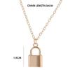 Fashion Metal Plating Lock Necklace Ladies Pendant Clavicle Chain