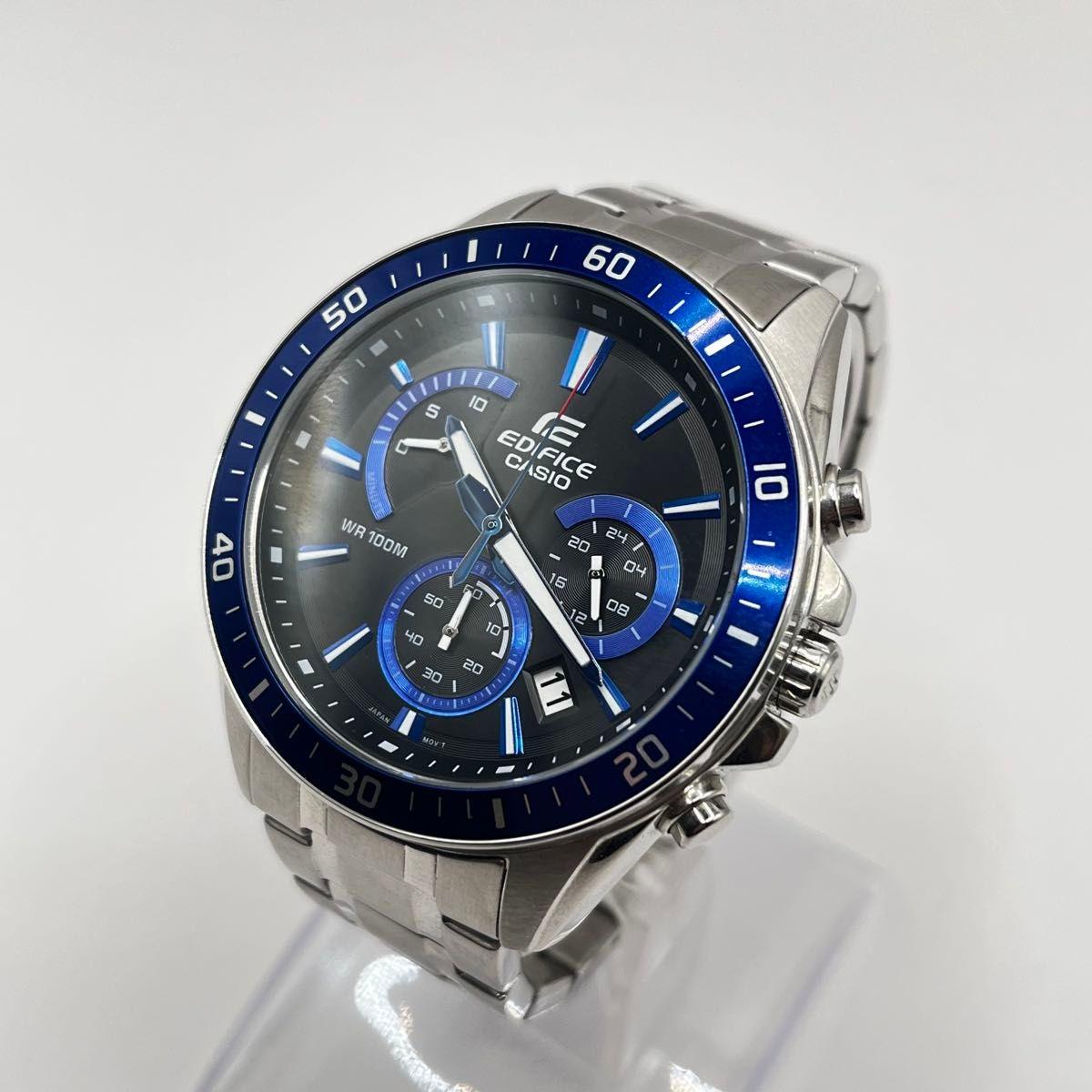 Used Good Condition CASIO EDIFICE Casio Edifice Watch WR100M Blue Working Item