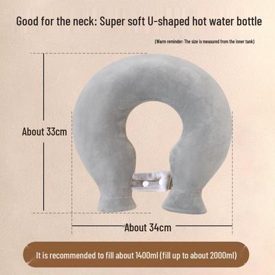 Explosion-Proof U-Shaped Cervical Hot Water Bag for Shoulder and Neck Physiotherapy