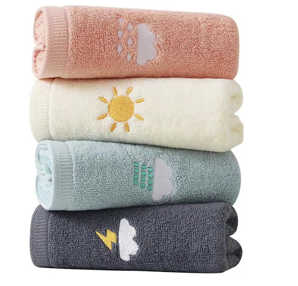 

Bathroom Hand Towels Set of 4, Hand Towel Soft Cotton Towel Highly Absorbent Hand Towel, Hand Towels for Bath, Hand, Face, Gym a 4pcs небесно-голубой