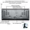 Duży cyfrowy zegar ścienny wyświetlacz temperatury i wilgotności tryb nocny zegar stołowy 3 tryby wyświetlania 12/24H elektroniczny zegar LED