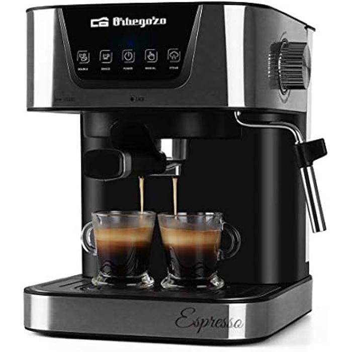 Cafetière à expresso - Orbegozo - Ex 6000 - Pression 20 bar - Réservoir 1,5 l - Dosettes