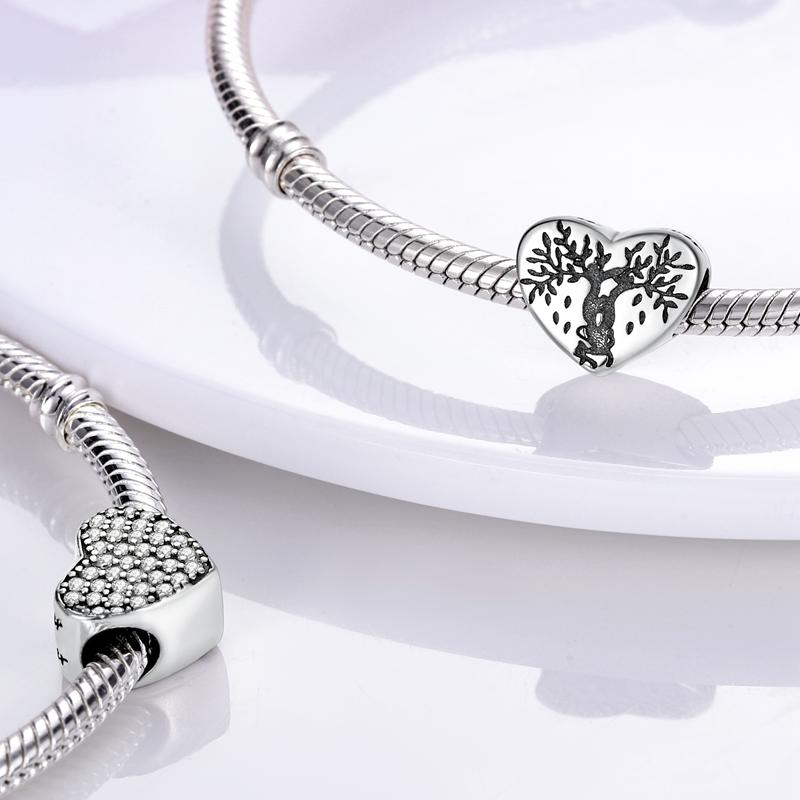 Charms Plata De Ley New Series Evil Eye Flowers Heart Charms Fit 3Mm Original Bracelet Pendant Diy Jewelry For Women