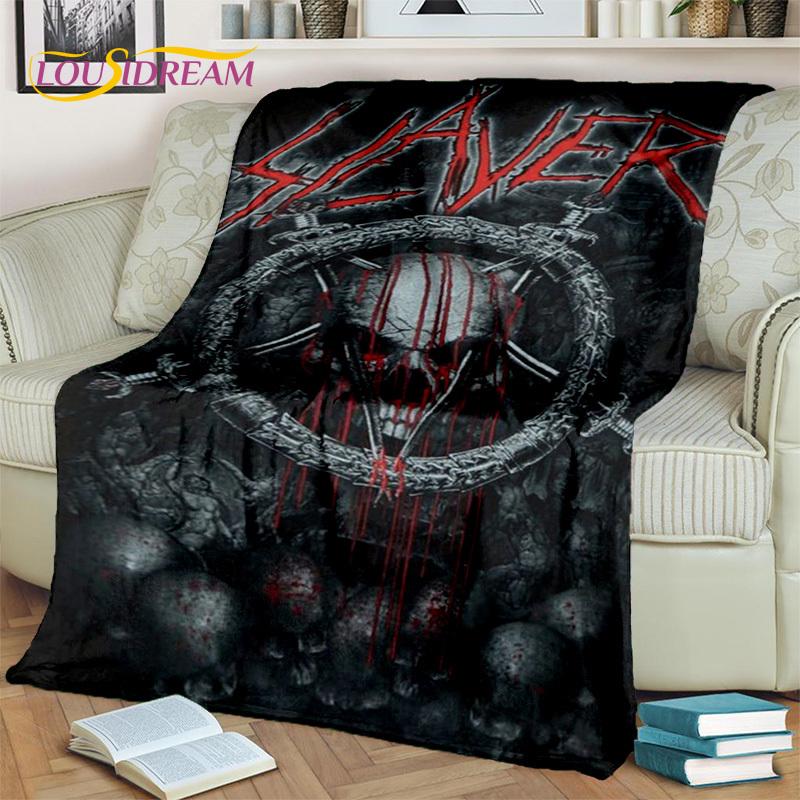 Rock Heavy Metal Slayer Band Blanket,Soft Throw Blanket for Home Bedroom Bed Sofa Picnic Travel Office Rest Cover Blanket Kids