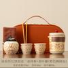 Portable tea set, go out carrying bag, one person drinking alone, travel express cup camping, single person outdoor tea making accompanying pot