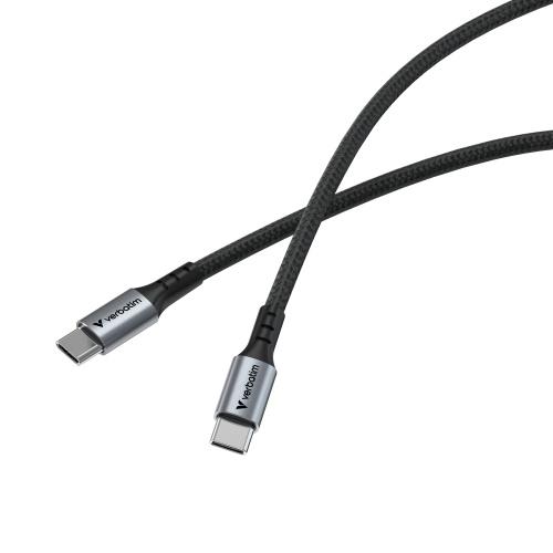 Verbatim 31846 Sync & Charge Cable USB-C To USB-C 100W 480Mbps 120cm, Grey/Black