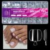 Xiaomi 600pcs Ultra Short Square Soft Gel Toe Nails Clear Full Cover Pre Shaped Fake Foot Nail Tips DIY Extension Press On Toes