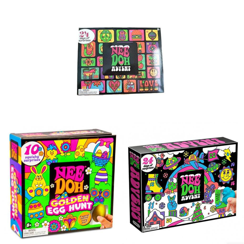 Needoh Squishmas Adventskalender Weiches Gummi Stressball für Kinder und Erwachsene