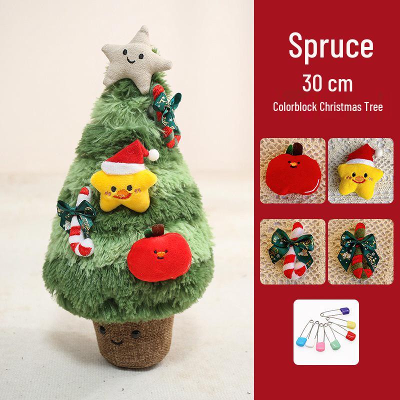 Large Christmas Tree Figurine Dolls - Plush Holiday Decorations for Mall Displays