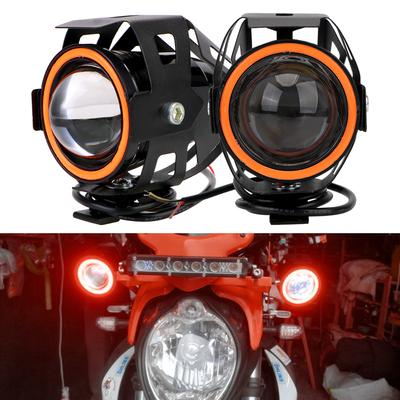 U7 Headlamp Motorbike LED Auxiliary Lamp Motorcycle Headlights DRL 2Pcs/set 125W Spotlights LED Motorcycle Angel Eyes