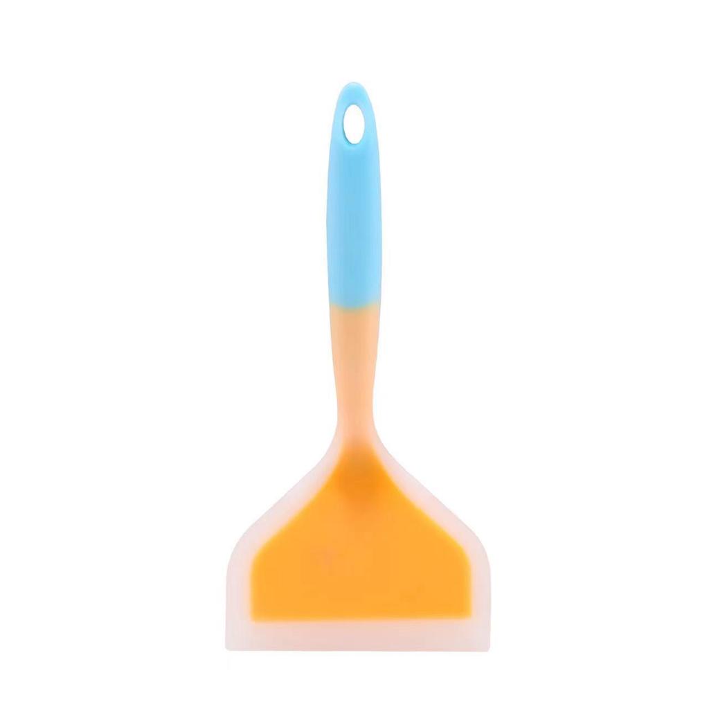 Semi-Transparent Tamagoyaki Silicone Spatula - Two-Tone Wide Mouth Frying Utensil