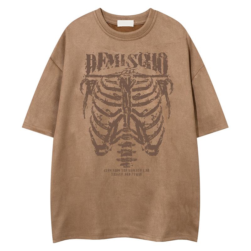 Trendy Men's Letter Print Short Sleeve T Men's Summer T-shirt ins Fashion Brand Loose Casual Top