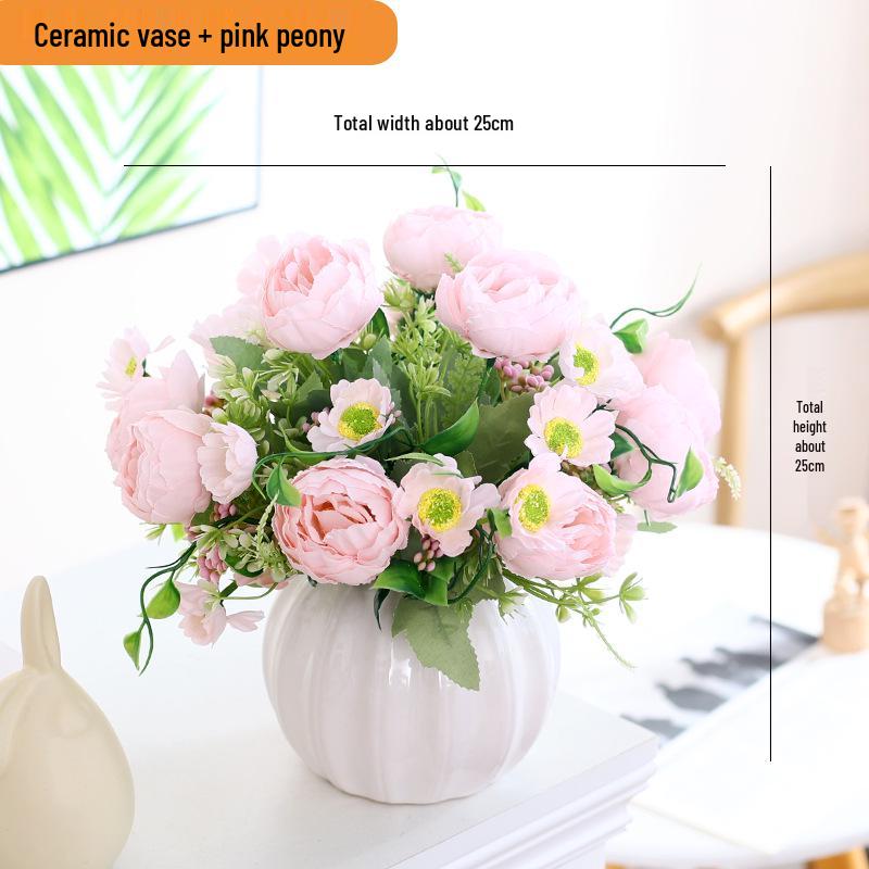 Artificial Silk Sunflower Floral Arrangement for Home Decor