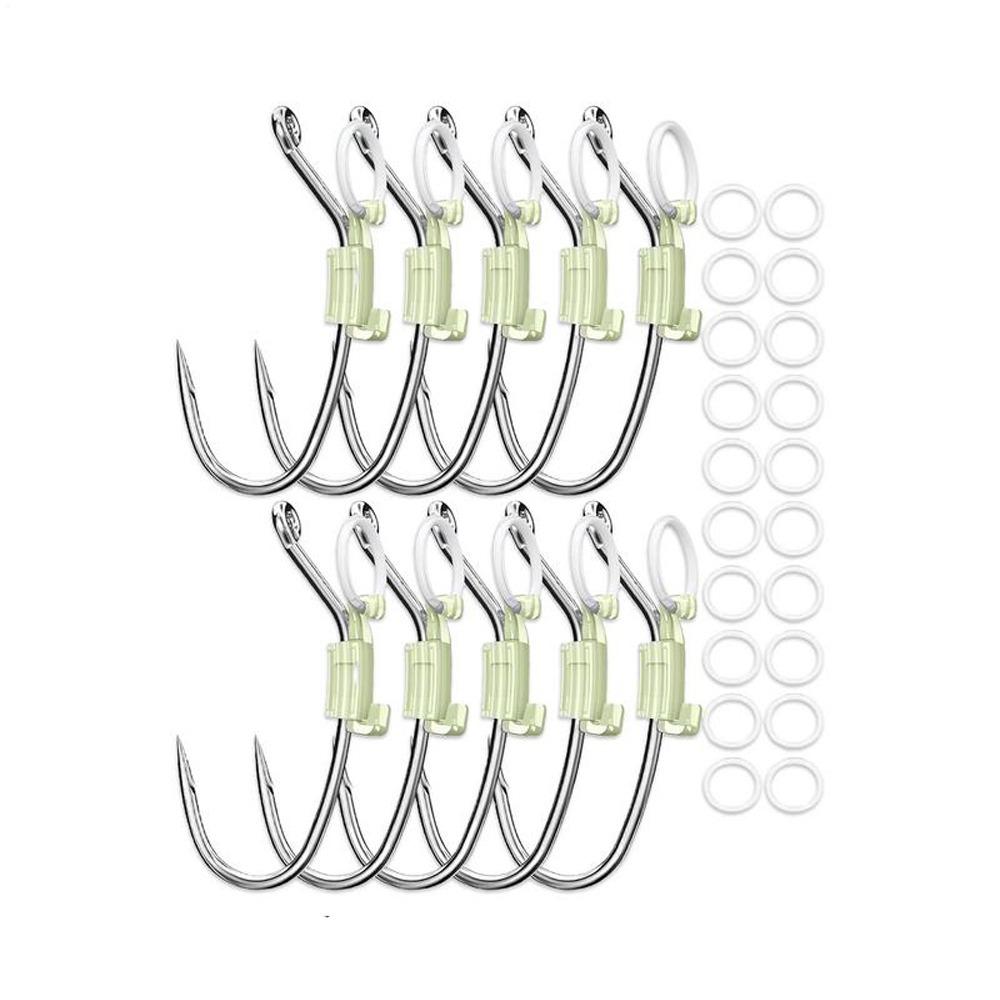 5/10/20Pcs Anti-entanglement Luminous Bait Fixed Holder Set Fishing Hooks  for Fishing Accessories