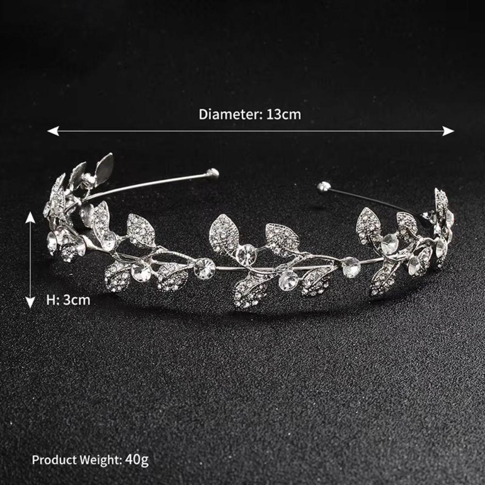 Zinc Zinc Alloy Material Wedding Hair Accessories Gold Silver Color Bride Headband Hairbands  Birthday Party
