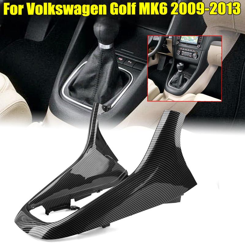 5K0863680 Moldura da Console Central Estilo Fibra de Carbono Painel da Alavanca de Câmbio Moldura de Acabamento Peças Automotivas Para Volkswagen VW Golf MK6 2009-2013
