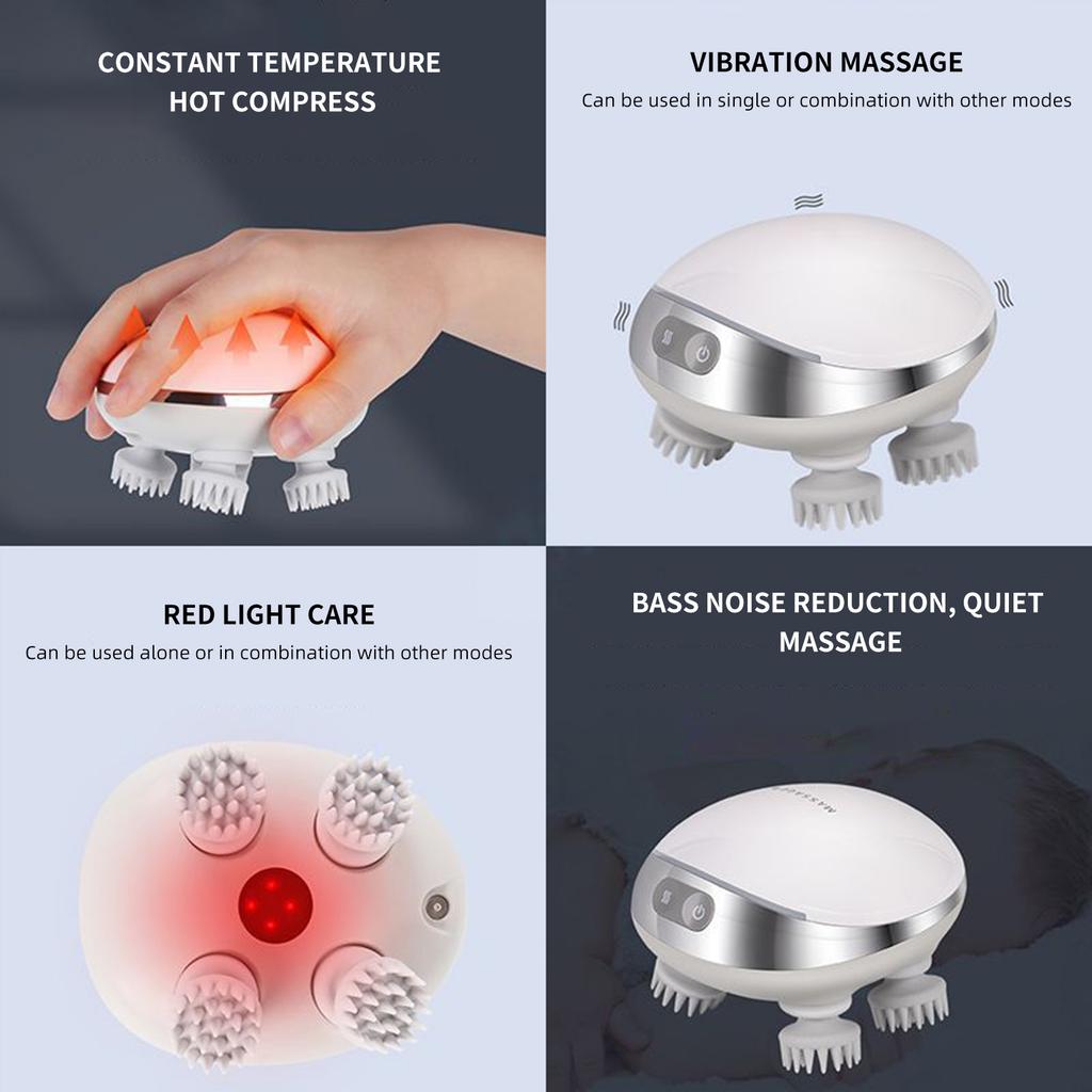 Electric Massager Body Shoulder Leg Arm Neck Deep Tissue Head Scalp Massage Kneading Device