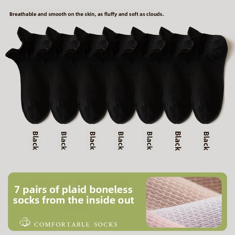 

7 пар женских летних тонких хлопковых сетчатых дышащих спортивных носков без косточек 7 Pairs