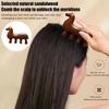 Sandalwood Scalp Point Massage Brush Coarse Tooth Body Meridian Massage Comb  Meridian Therapy