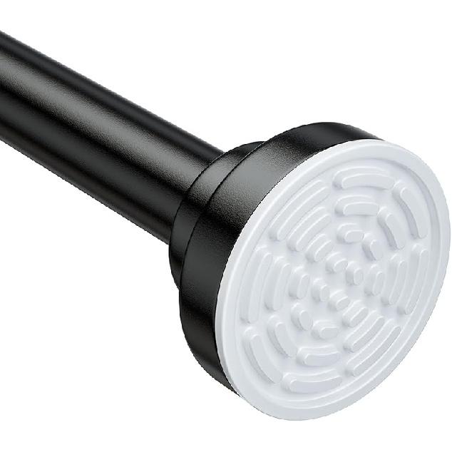 Ausemku Shower Curtain Rod Tension - 26-76 Inch Never Rust Non-Slip Spring Tension Curtain Rod No Drilling Stainless Steel Curtain Rod Use Bathroom 32-43 IN