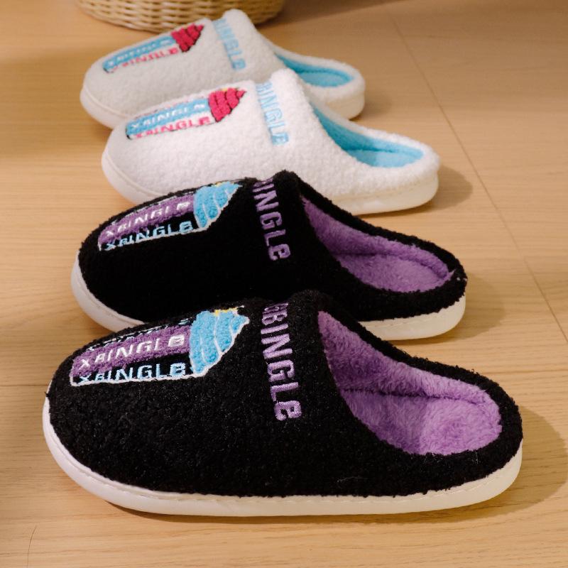 New Cotton Slippers Indoor Home Tide Brand Ice Cream Non-slip Cotton Slippers