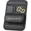 Seiwa Hello Kitty Sunglasses Holder Black and Gold Car Visor Pocket Case for Sunglasses Automotive Accessories