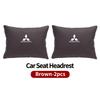For Mitsubishi 1/2PCS Car Styling Leather Headrest Neck Support Neck Pillow Seat Accessories Lancer ASX Pajero Mirage Attrage WJ4